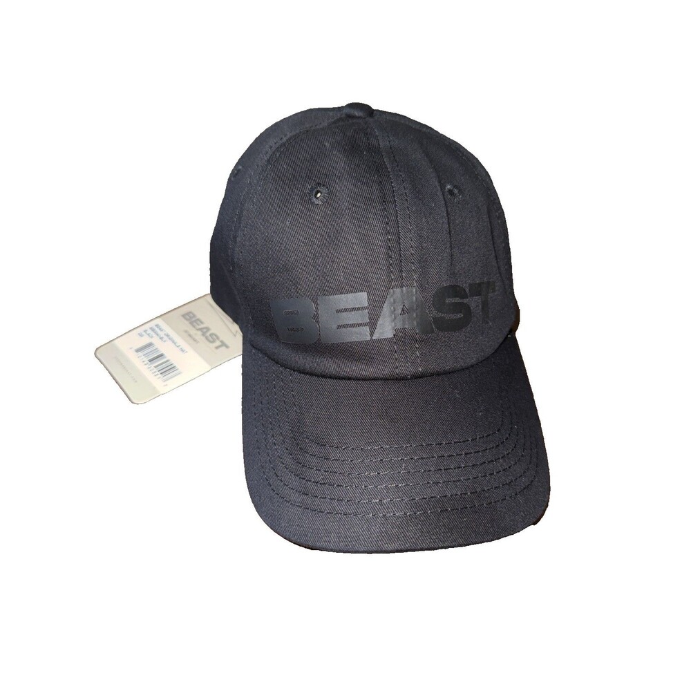 Mr Beast BEAST Black Originals Adjustable Baseball Cap Hat Unisex NWT OSFA